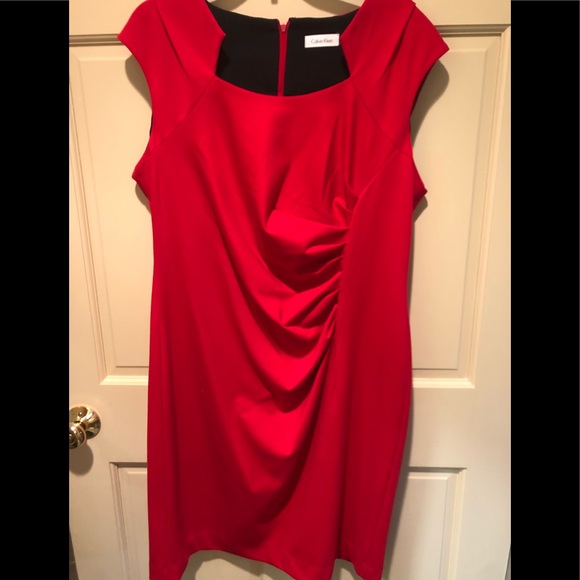 Red Calvin Klein dress - Picture 1 of 3